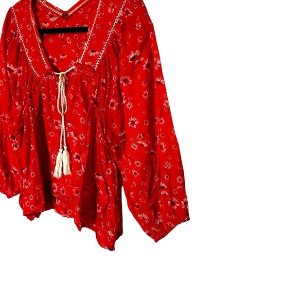 Free People Never A Dull Moment Peasant Top- Size XS - Picture 8 of 14